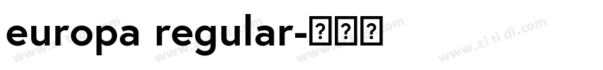 europa regular字体转换